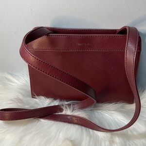 Matt & Nat Burgundy Double Crossbody Bag